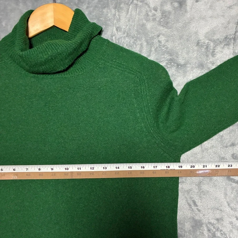 J. Crew Wool Alpaca Blend Turtleneck Sweater Dress Long Sleeve Women's S Green‎
